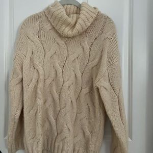 13/14 zara kids cream turtleneck sweater (oversized)